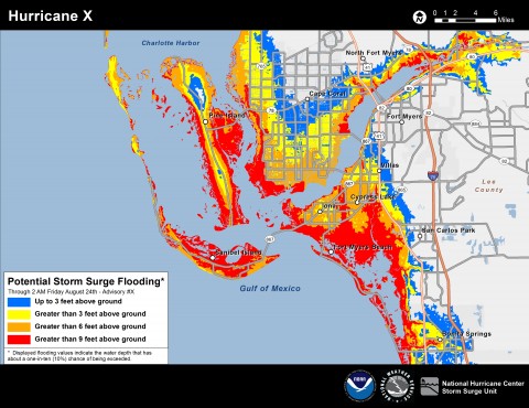 surge hurricane storm map florida example flood institute flooding sw inland expected reach far southwest maps national